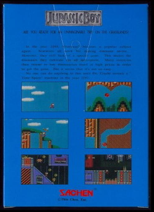 Jurassic Boy 2 (Homebrew) — Box back